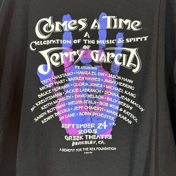 Vintage Music Story Of Jerry Garcia T-Shirt Black 2005 Comes A Time Large Tee - Picture 6 of 9